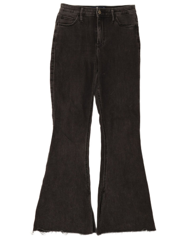 Hollister Kvinder Højtaljede Flared Jeans W27 L31 Sort Bomuld