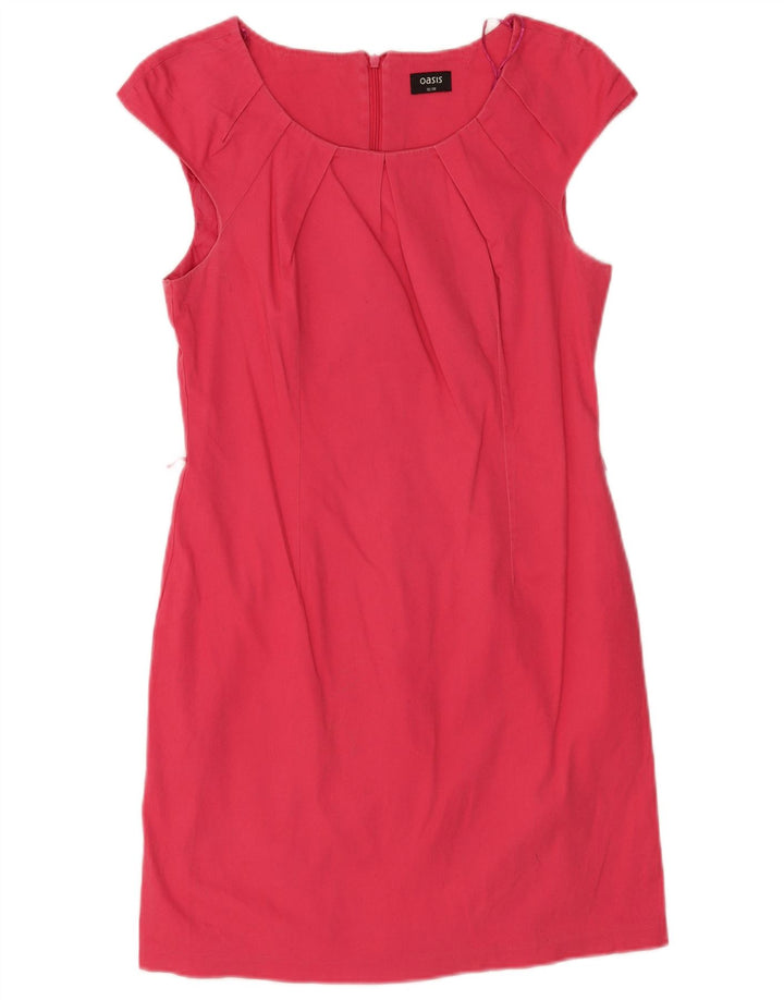 Oasis Womens Sheath Dress UK 12 Medium Pink