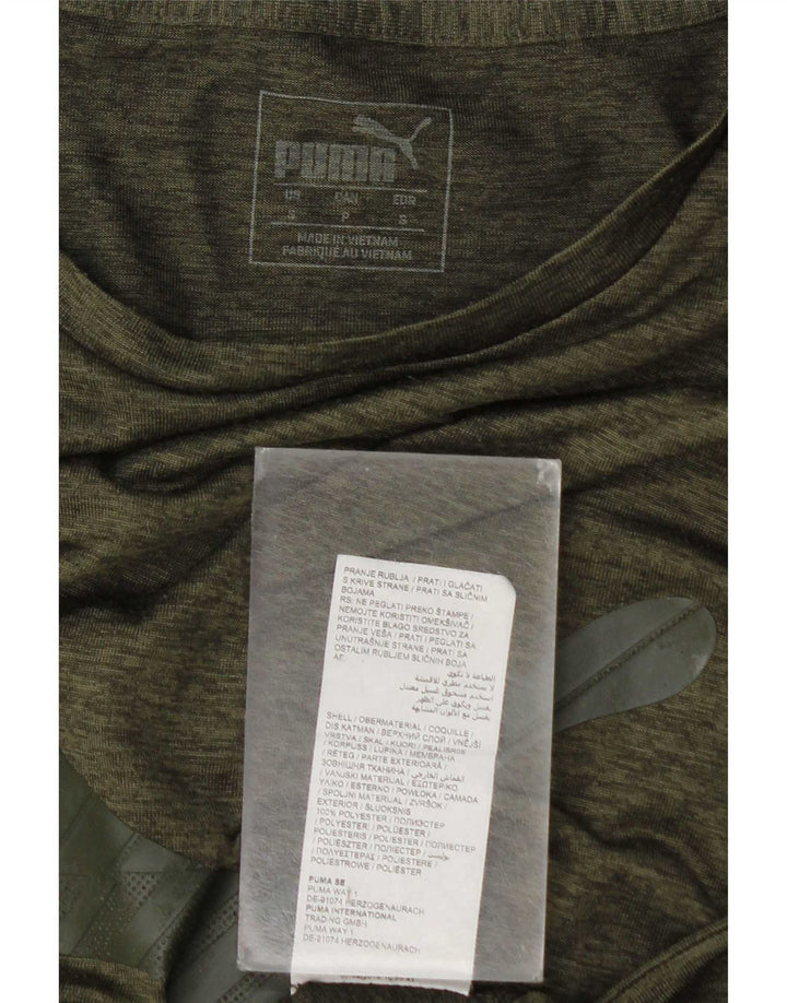 Puma Herre Grafisk T-Shirt Top Lille Khaki Polyester