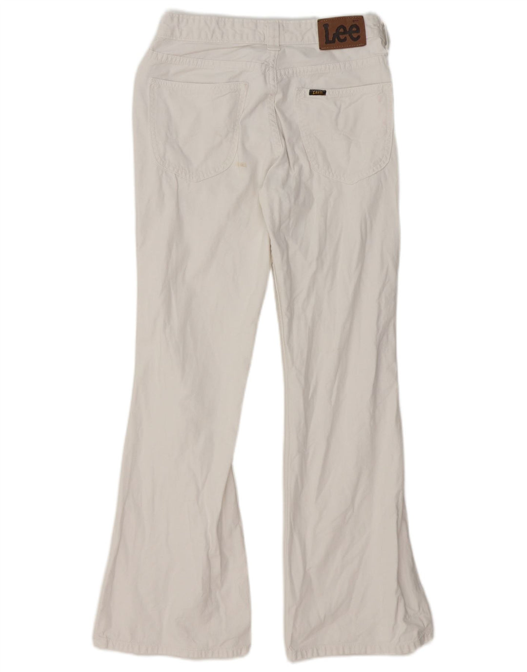 Lee Womens Flared Jeans US 12 Large W31 L29 White Bomuld