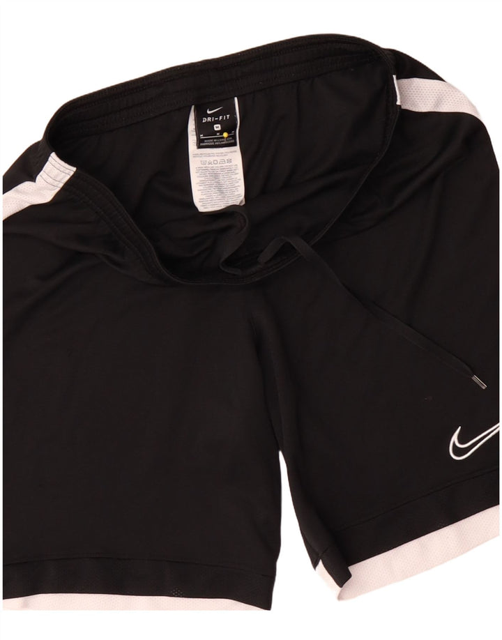 Nike Dame Dri Fit sportsshorts UK 14 Medium Sort Colourblock Polyester