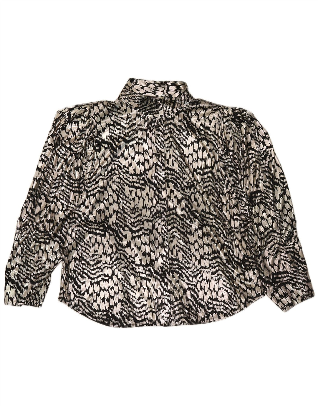 Yessica Womens Shirt Bluse EU 44 XL Sølv Animal Print Polyester