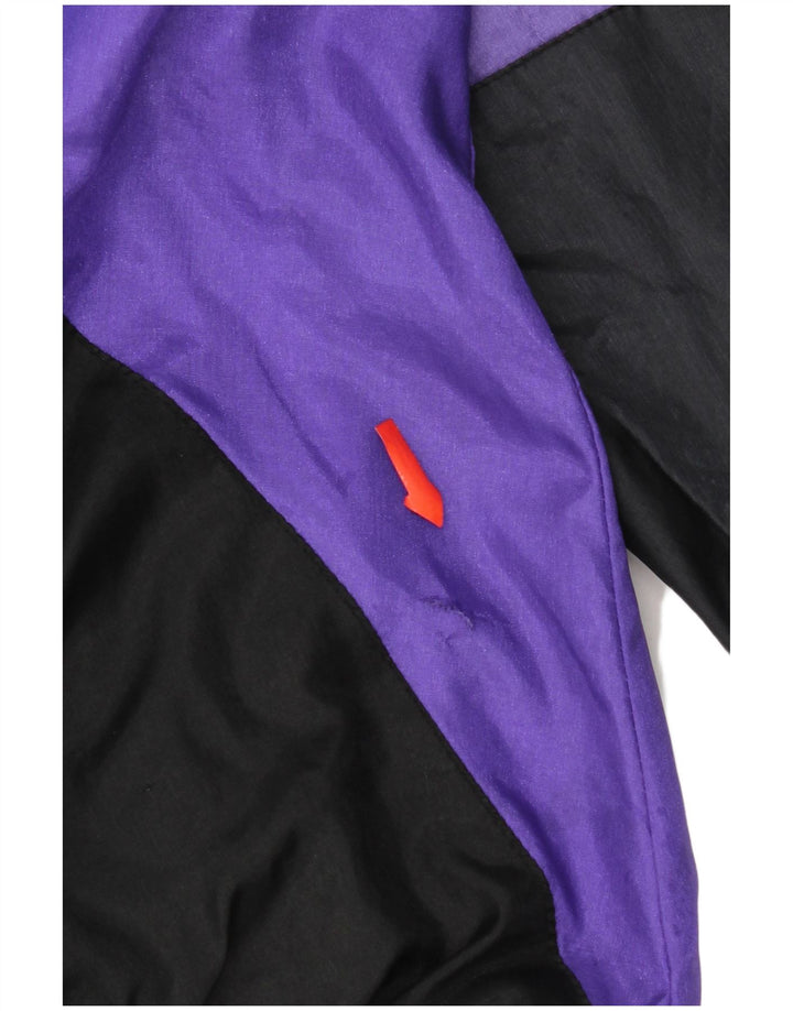 Vintage træningsdragt til mænd Topjakke Stor lilla Colourblock Nylon