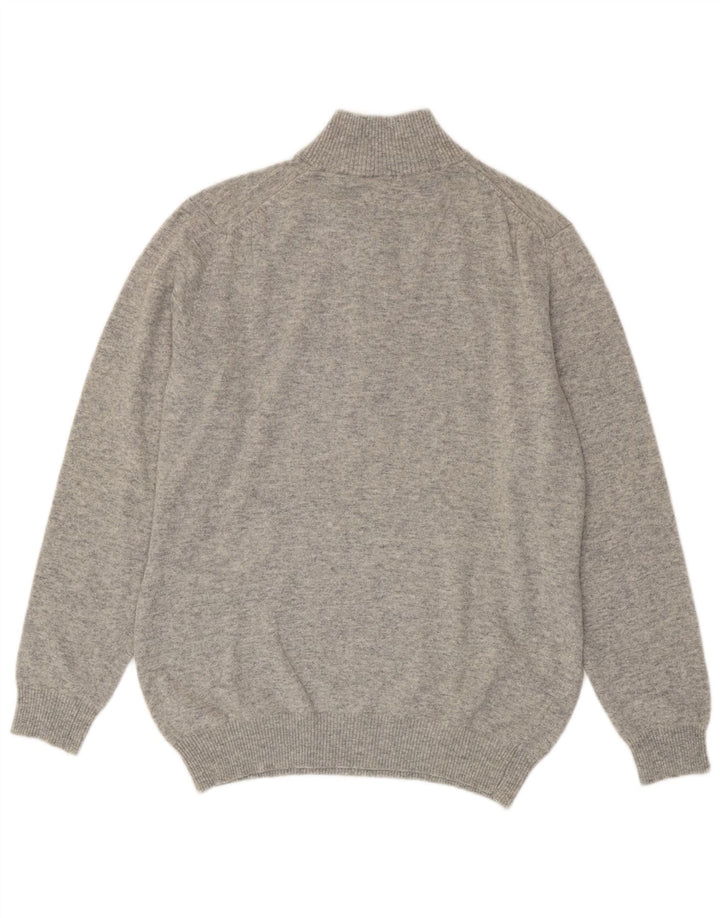 MARLBORO CLASSICS Herre Zip Neck Jumper Sweater 2XL Grå Uld