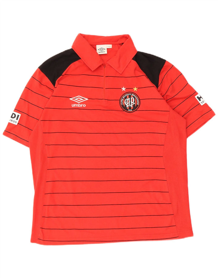 Umbro Herre grafisk poloshirt Stor rødstribet bomuld