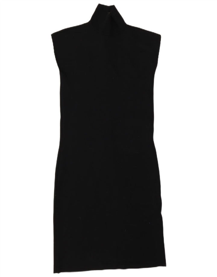 Intrend Dame Ærmeløs Jumper Dress UK 10 Small Black Wool