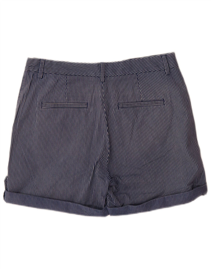 Marks & Spencer Chino-shorts til kvinder UK 12 Medium W32 Blåstribet bomuld