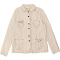PERSONA Womens Loose Fit Bomber Jacket Size 23 Medium Beige Linen Vintage Persona and Second-Hand Persona from Messina Hembry 