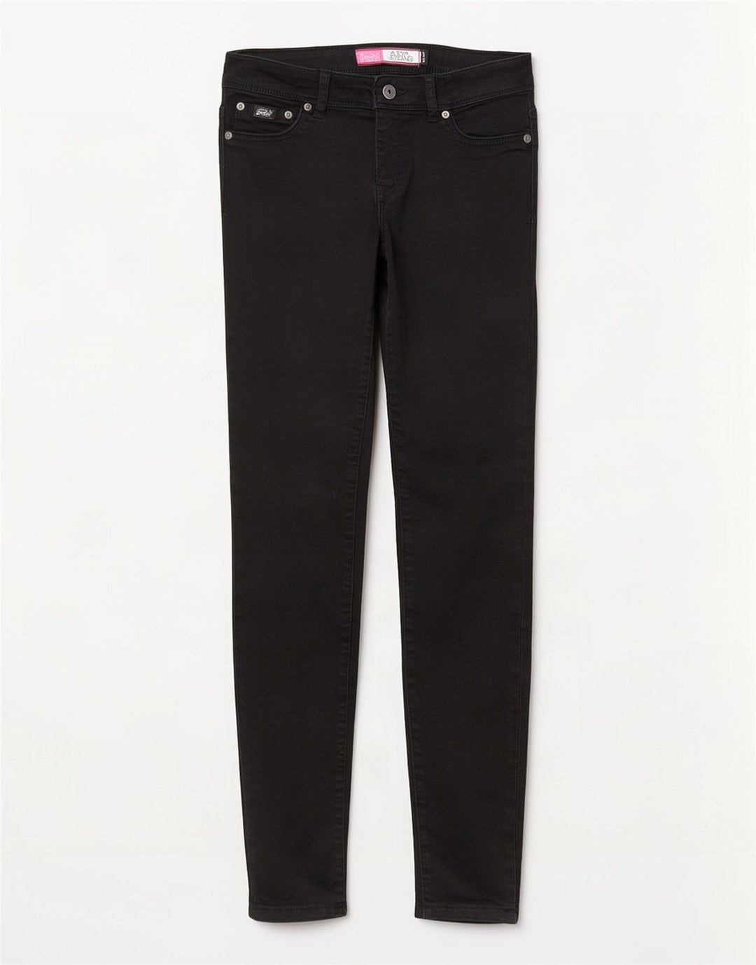 Superdry Alexia Jegging Jeans til kvinder W28 L32 sort bomuld