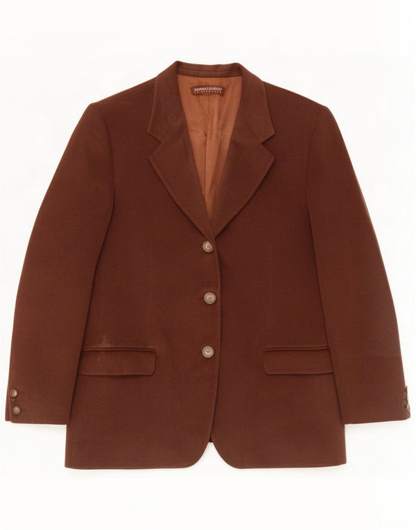 Mariella Burani Dame 3-knaps Blazer Jacket IT 46 Large Brown Viscose