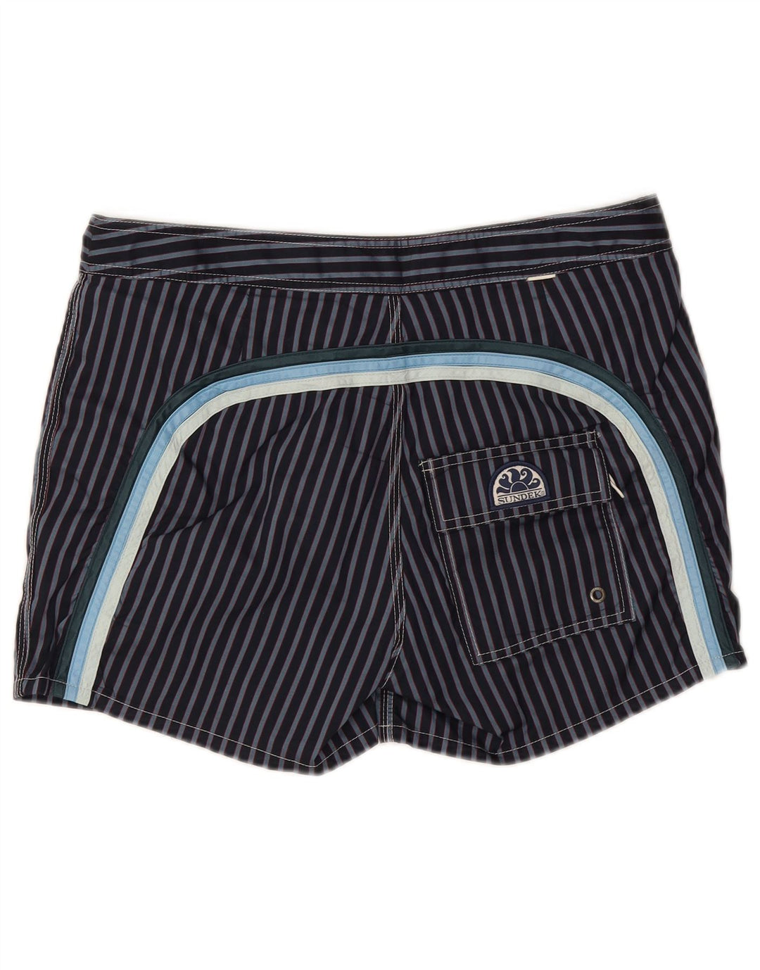 Sundek Herre badeshorts Medium Marineblå Stribet polyester