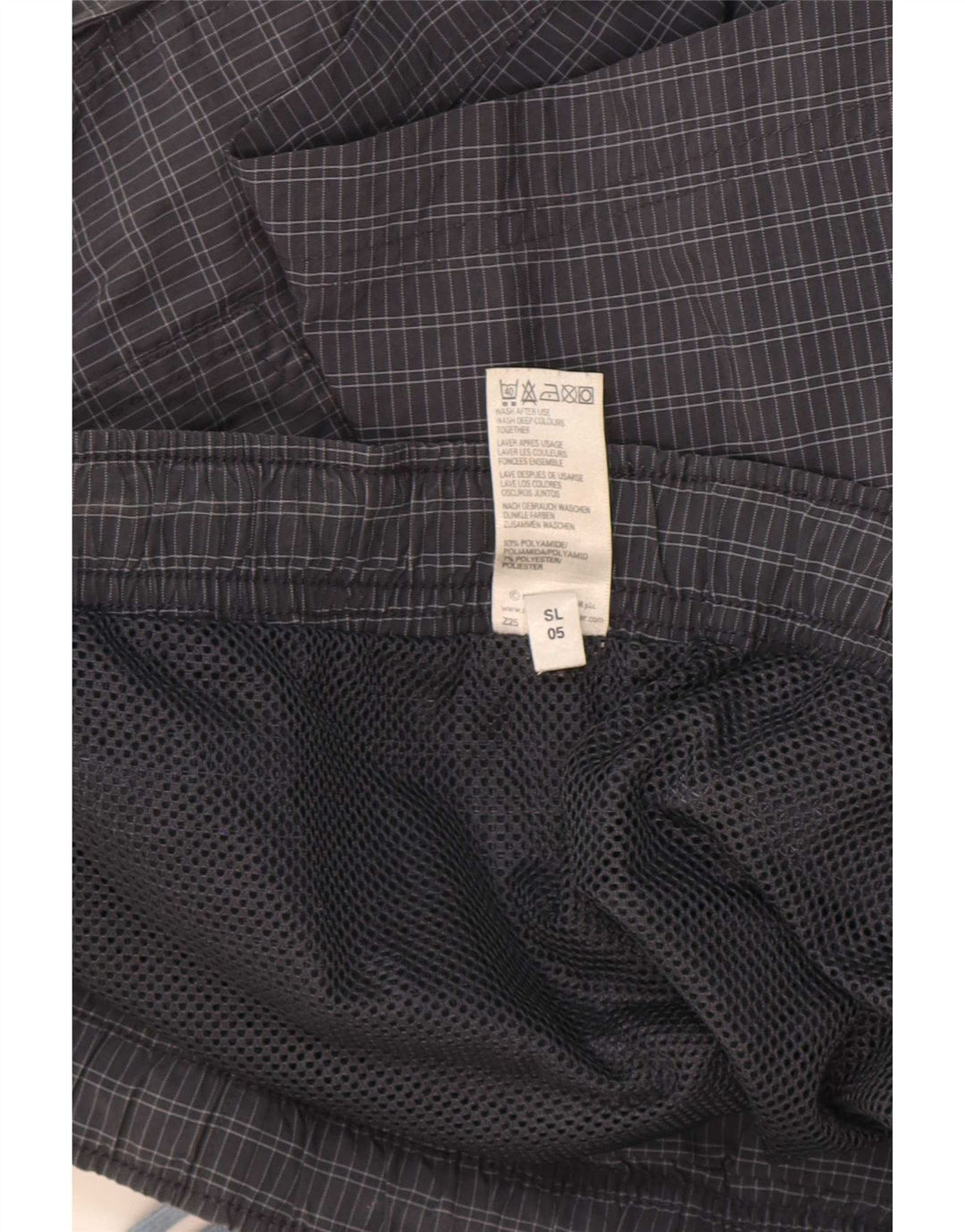 Marks & Spencer Badeshorts til mænd, store grå ternet polyamid