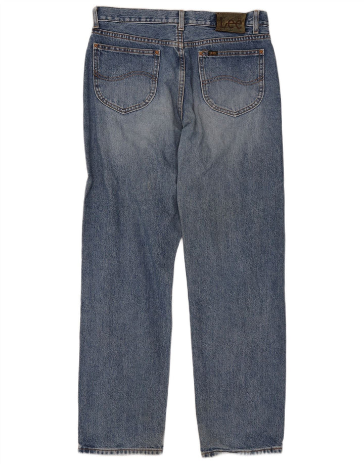LEE Herre Kansas Straight Jeans W36 L32 Blå Bomuld