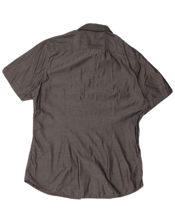 CALVIN KLEIN Kortærmet Slim Fit-skjorte til mænd Stor grå bomuld