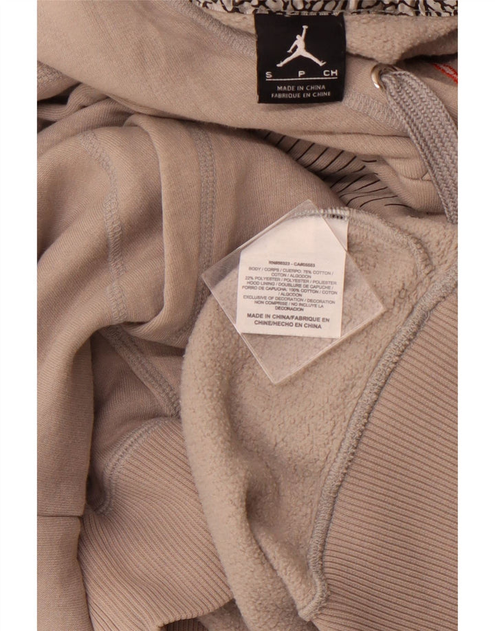 JORDAN Grafisk hættetrøje til mænd, lille grå bomuld