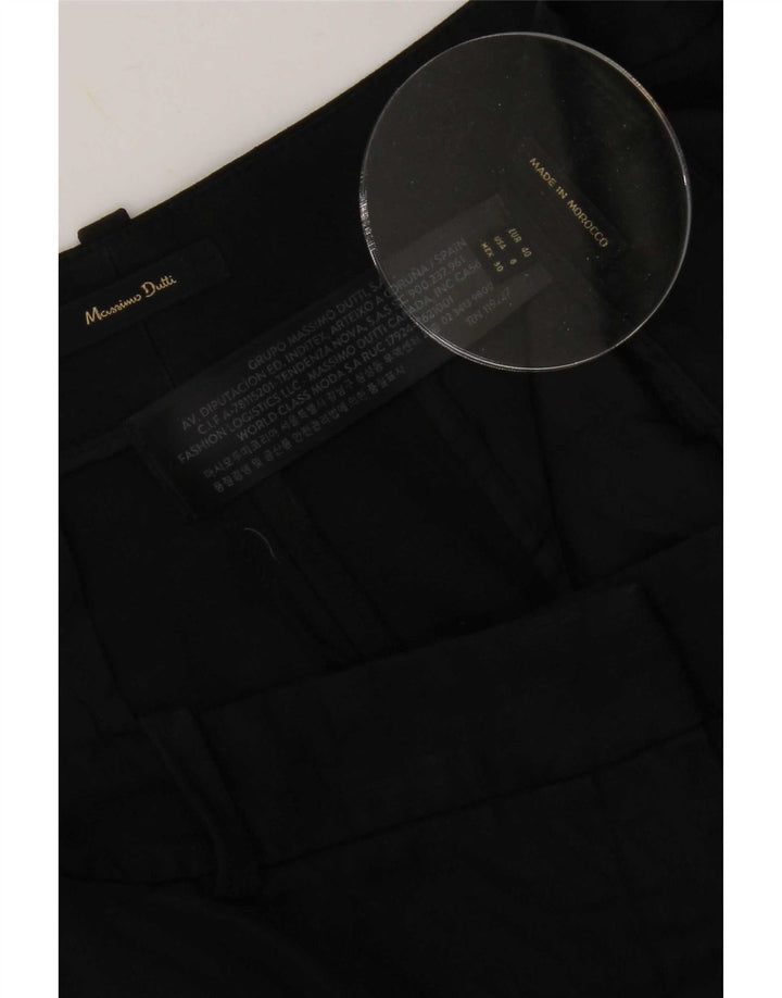 Massimo Dutti Dame Cropped Trousers EU 40 Medium W30 L25 Sort Linned