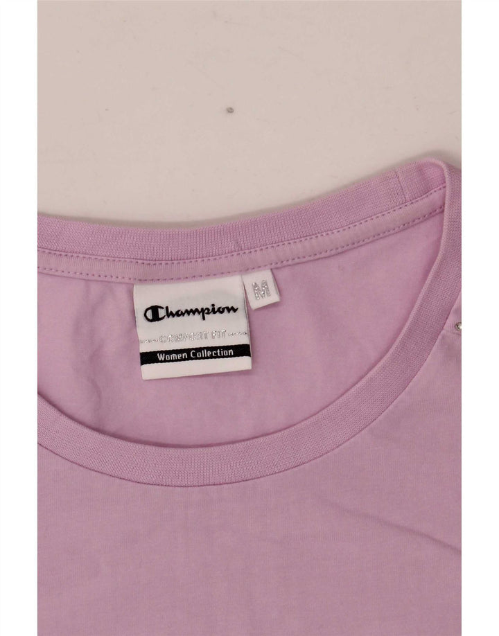 Champion Dame T-Shirt Top UK 14 Medium Lilla