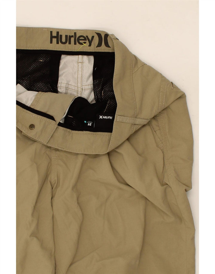 HURLEY Mens Chino Shorts W31 Medium Beige Polyester Vintage Hurley and Second-Hand Hurley from Messina Hembry 