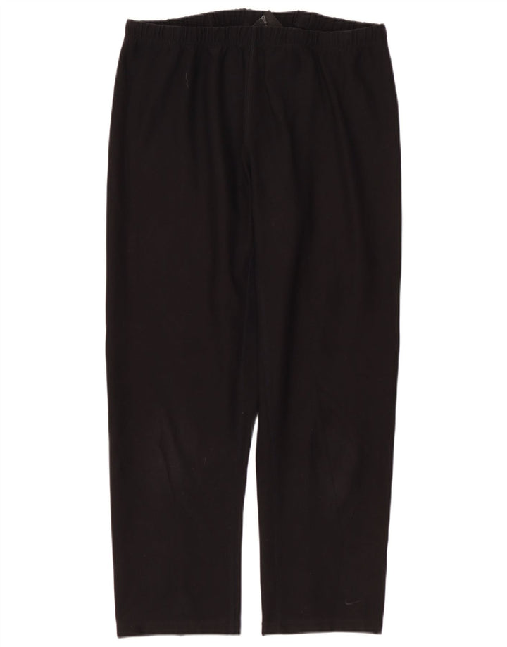 NIKE Dri Fit træningsdragtsbukser til kvinder UK 12 Mellem sort polyester