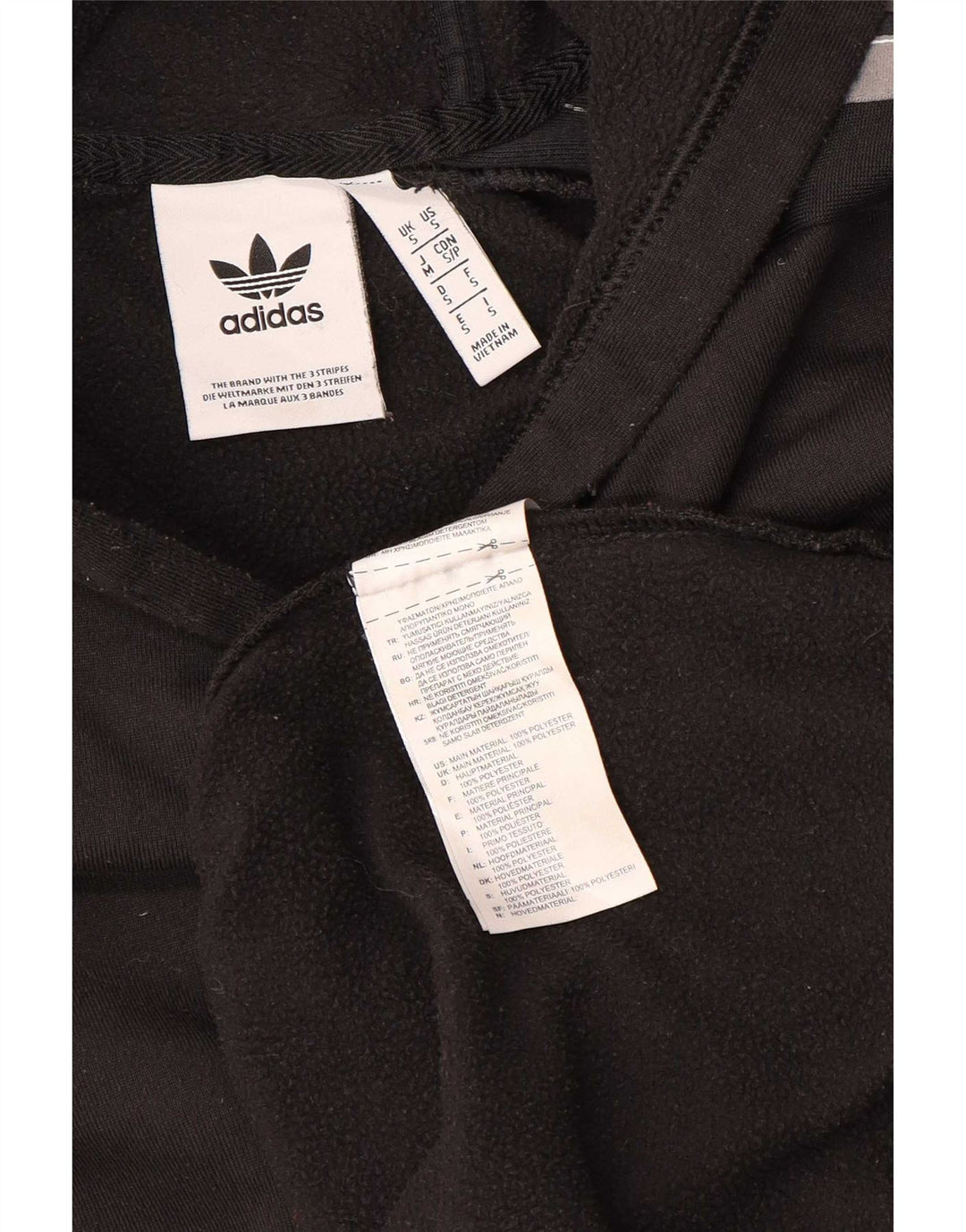 Adidas Grafisk hættetrøje til mænd Small Black Colourblock Polyester