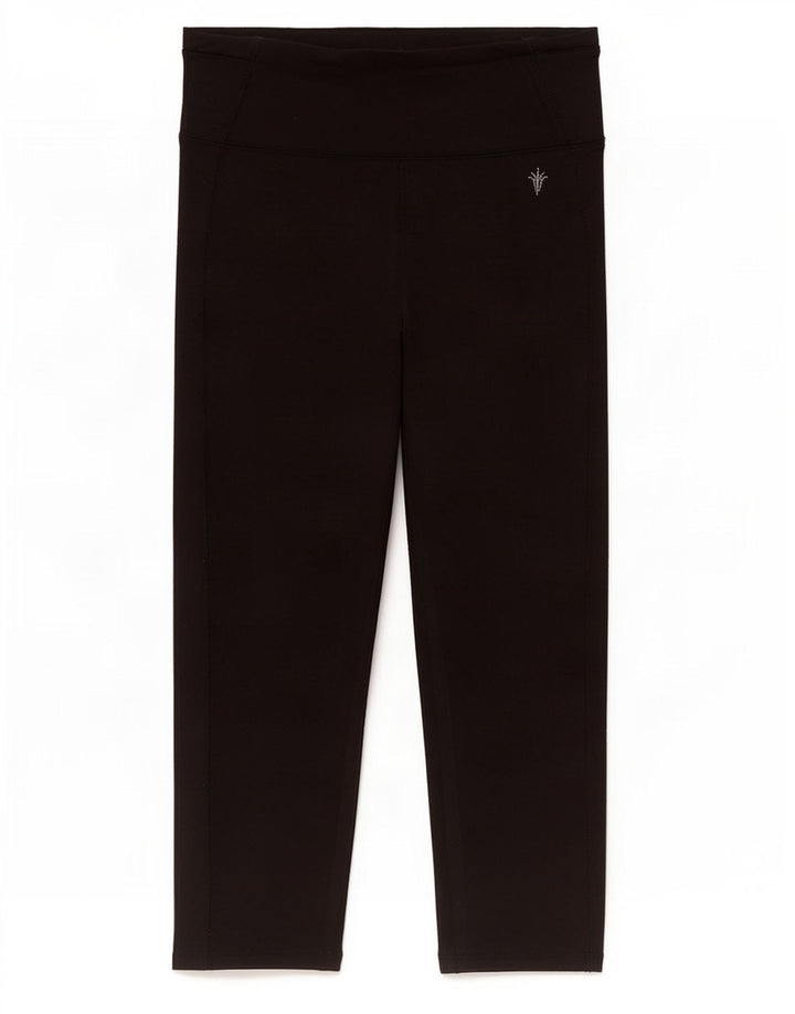 Marks & Spencer Dame Capri Leggings UK 12 Medium Sort Polyester