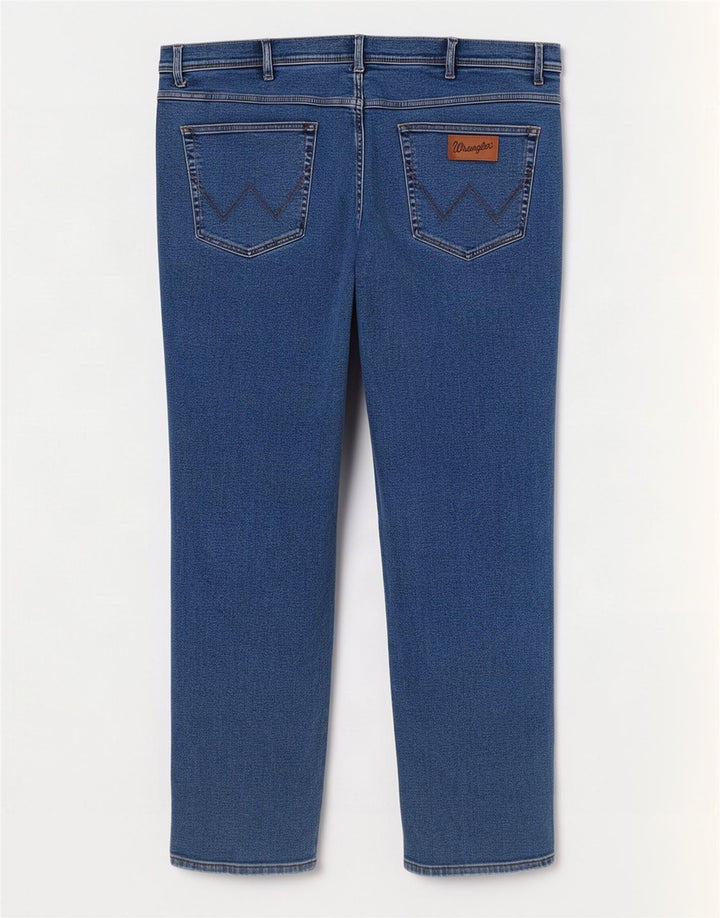 Wrangler Herre Texas Straight Jeans W44 L32 Blå