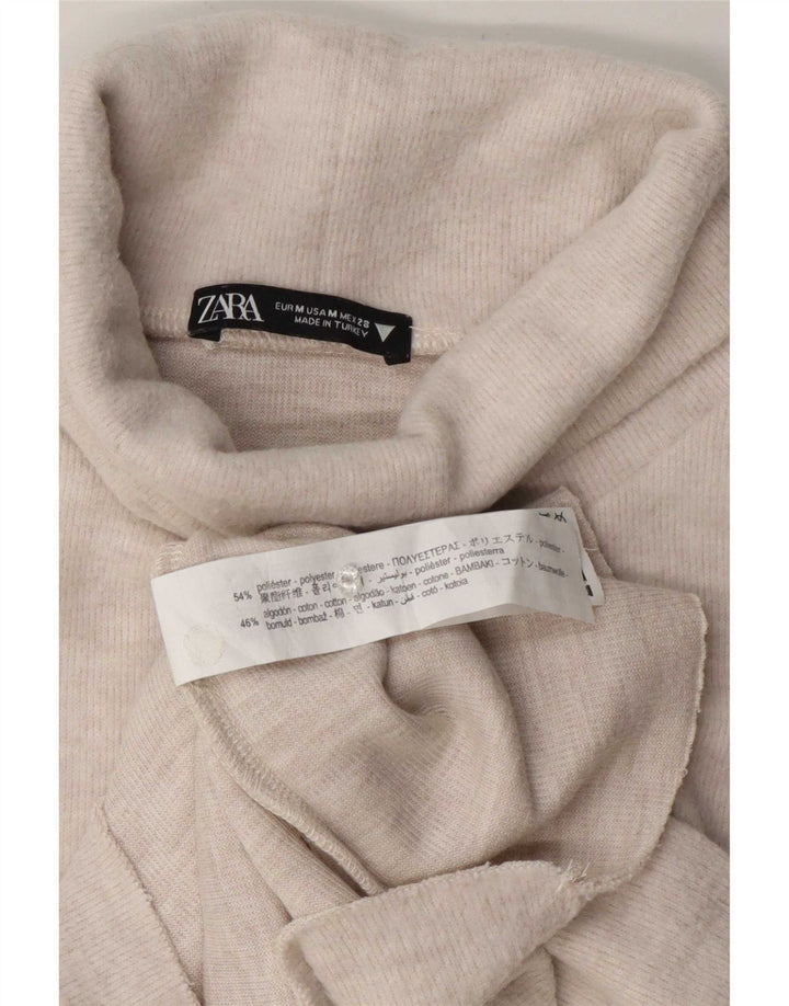 Zara Damevest Top UK 12 Medium Beige Polyester