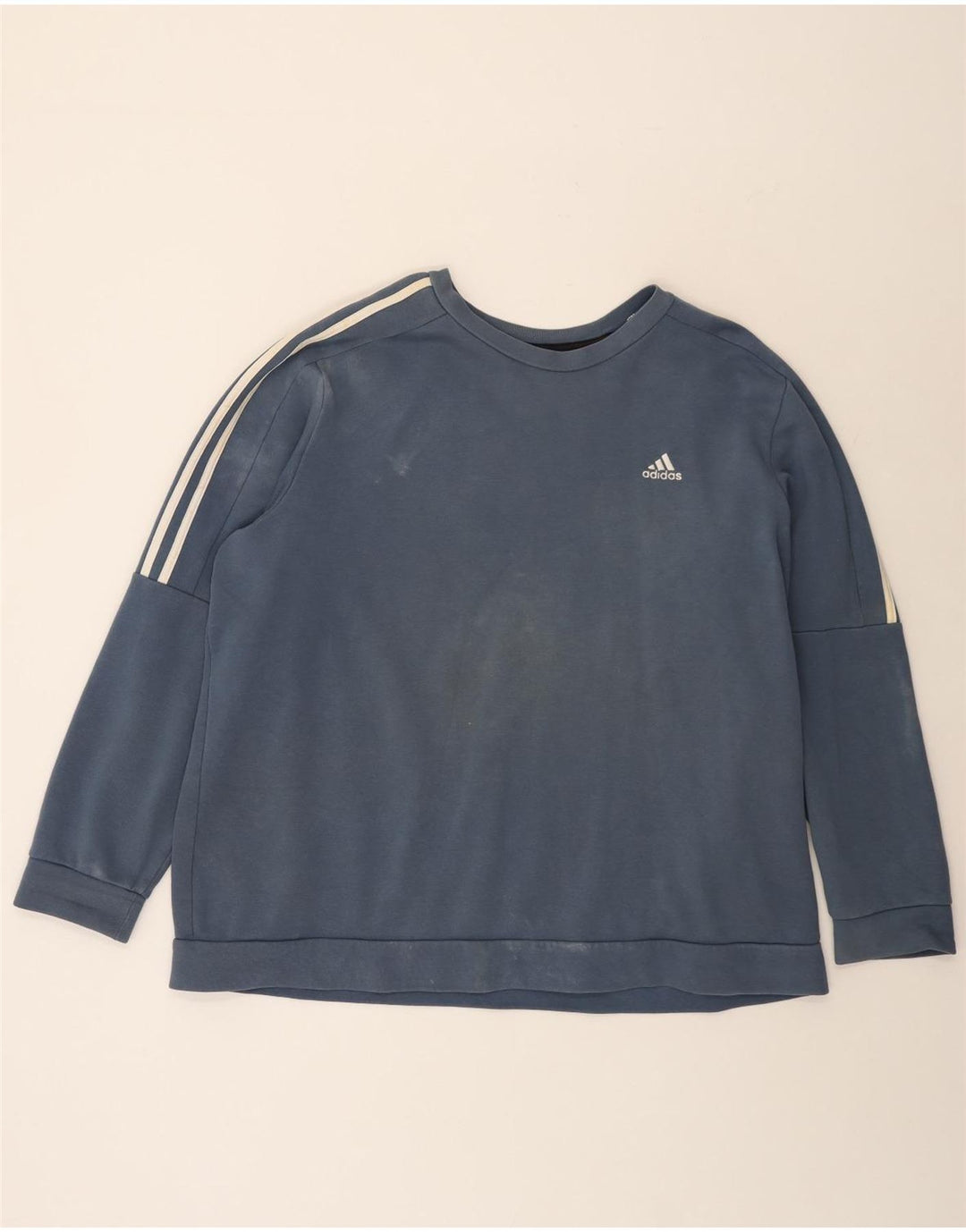 Adidas Herre Sweatshirt Jumper 2XL Blå Bomuld