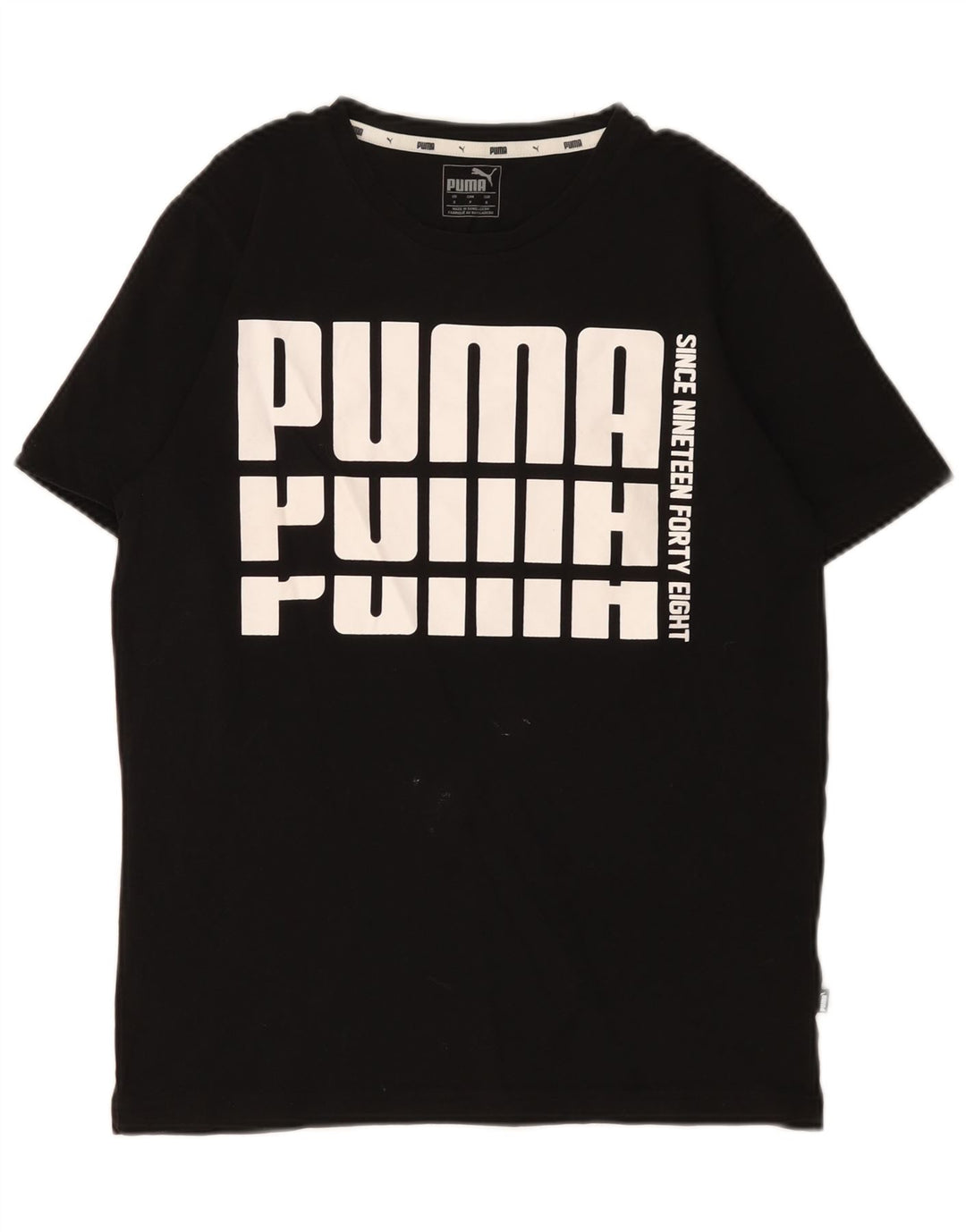 Puma Herre grafisk T-shirt top lille sort bomuld