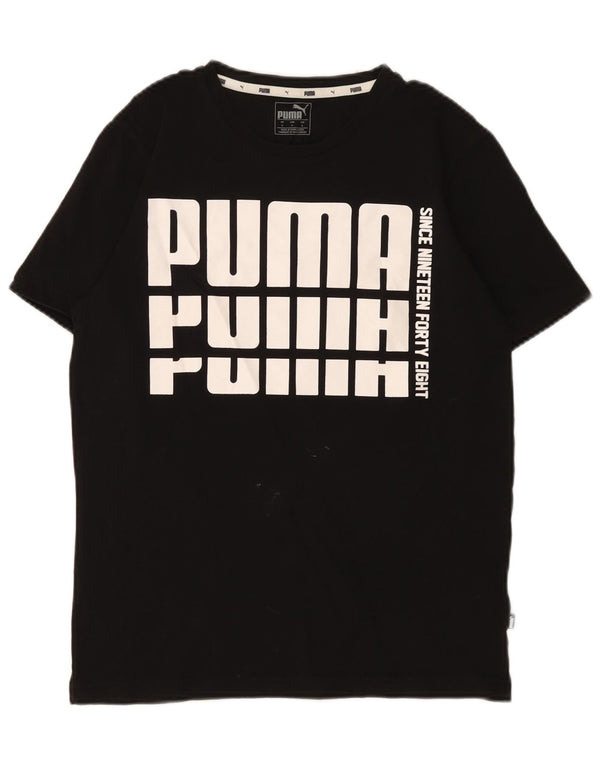 Puma Herre grafisk T-shirt top lille sort bomuld
