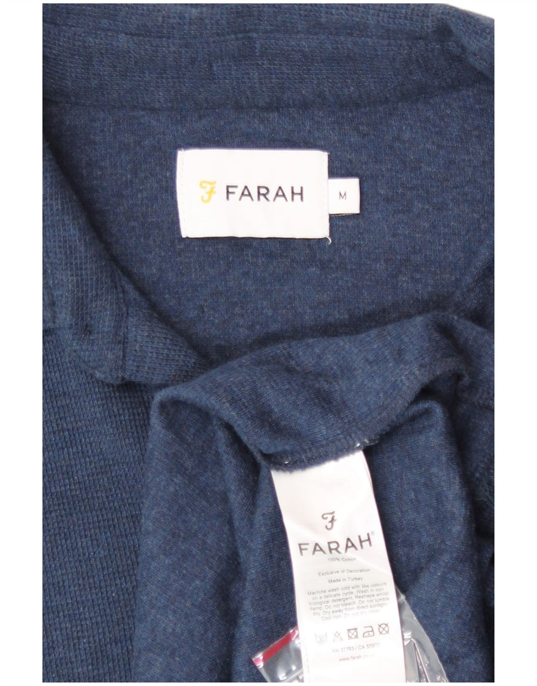 Farah Poloskjorte til mænd Medium Navyblå Bomuld