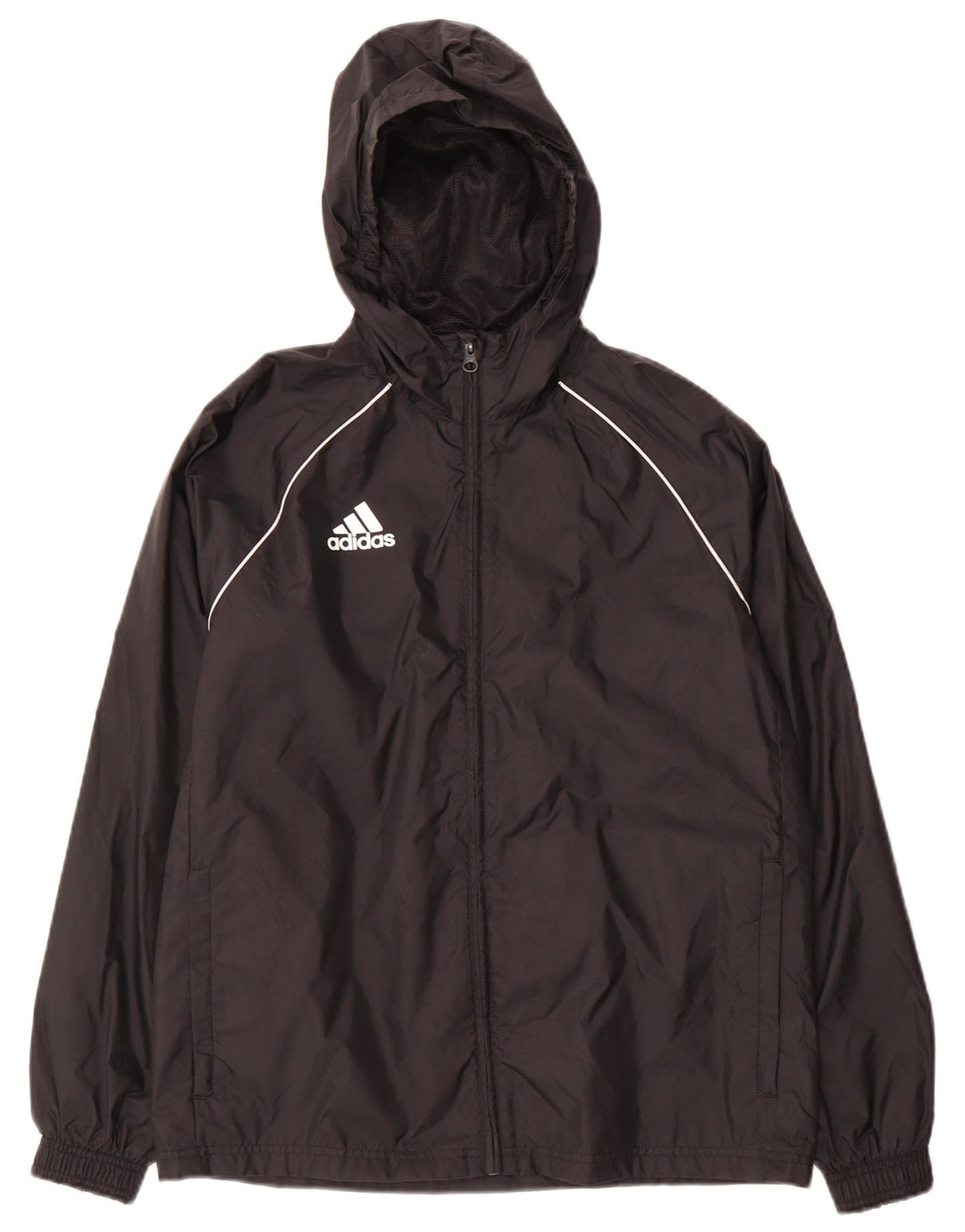 Adidas Træningsdragt med hætte til drenge Topjakke 13-14 år Sort polyester