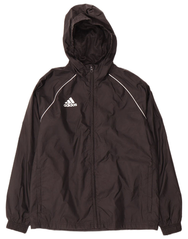Adidas Træningsdragt med hætte til drenge Topjakke 13-14 år Sort polyester