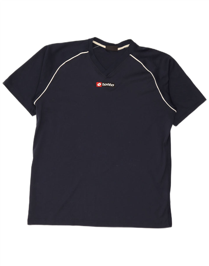 Lotto Herre T-Shirt Top 2XL Navy Blue Polyester