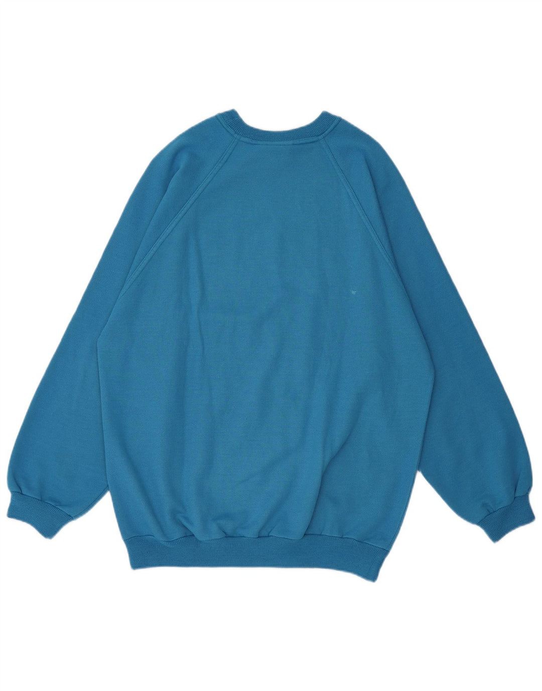 Vintage Herre Grafisk Sweatshirt Jumper Medium Blå Bomuld Retro