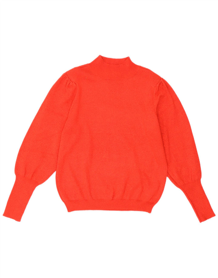 Marks & Spencer Dame Turtle Neck Jumper Sweater UK 14 Large Red Viscose