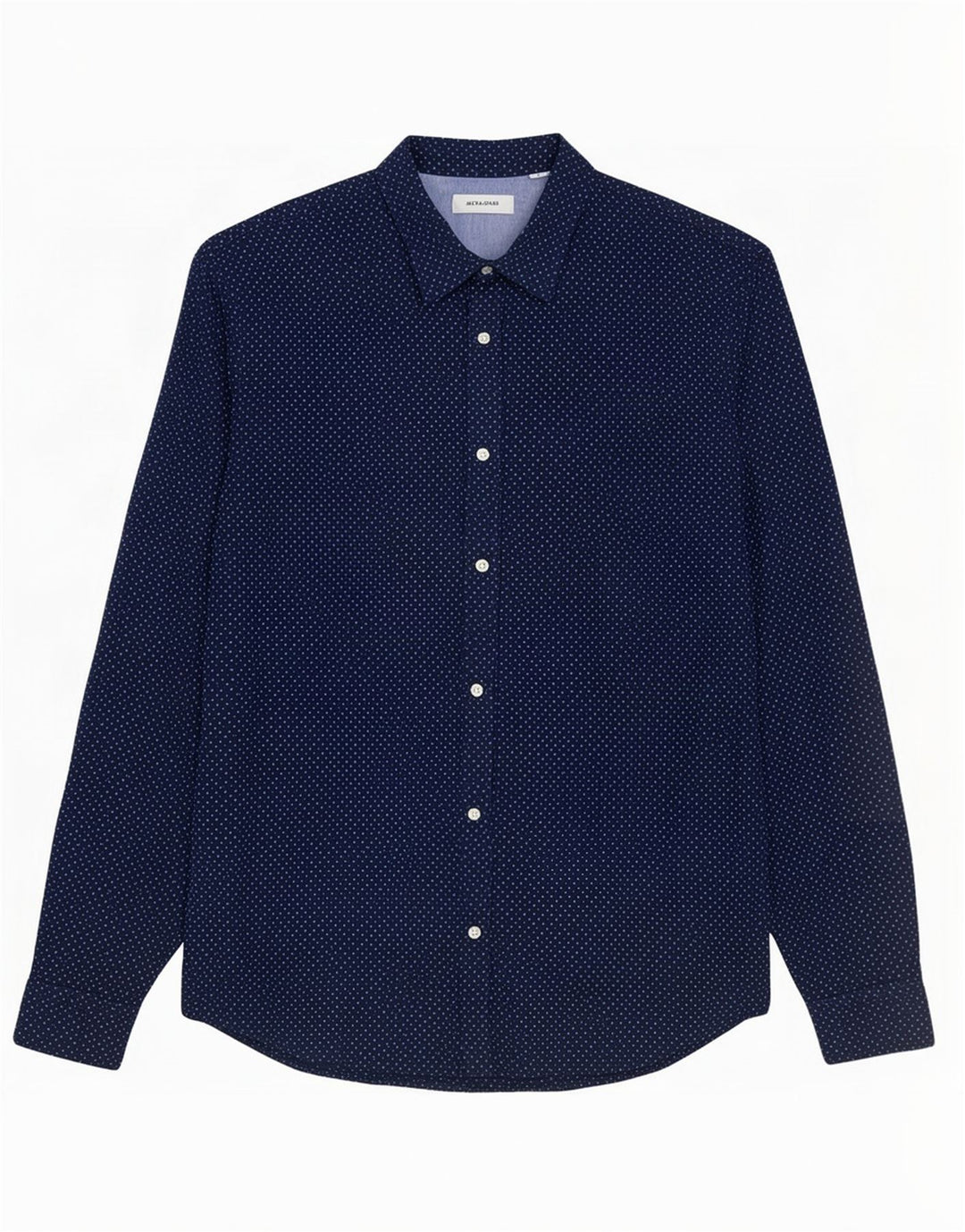 Jack & Jones herreskjorte medium marineblå plettet bomuld