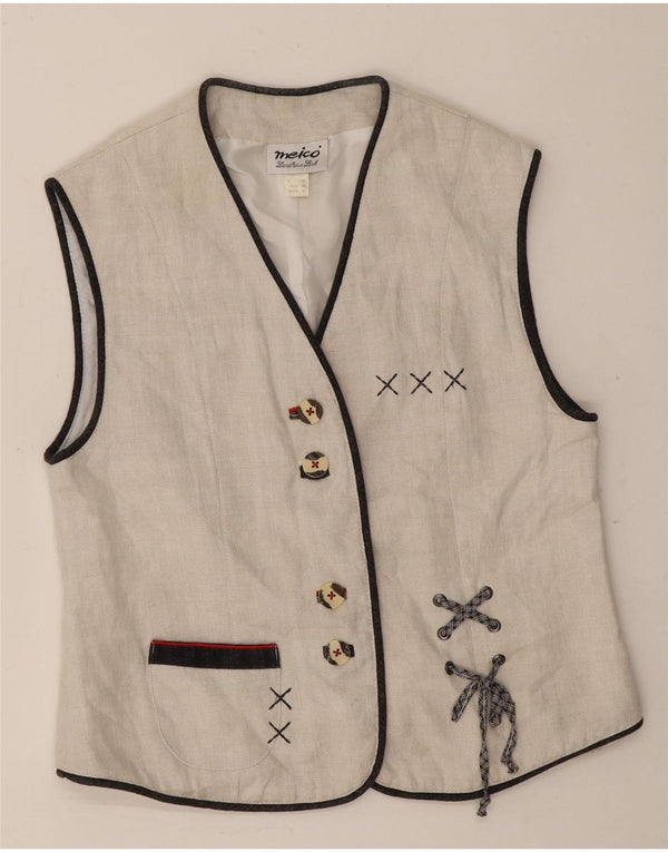 Meico damevest UK 14 Medium hvid hør