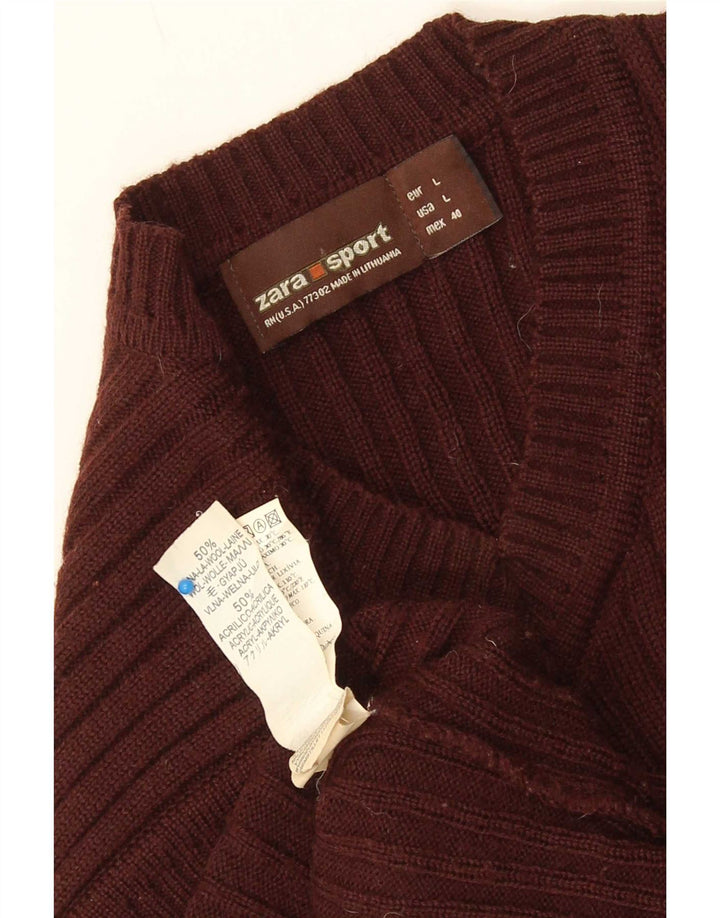 Zara Herre Vest Tank Top Stor Brun Uld