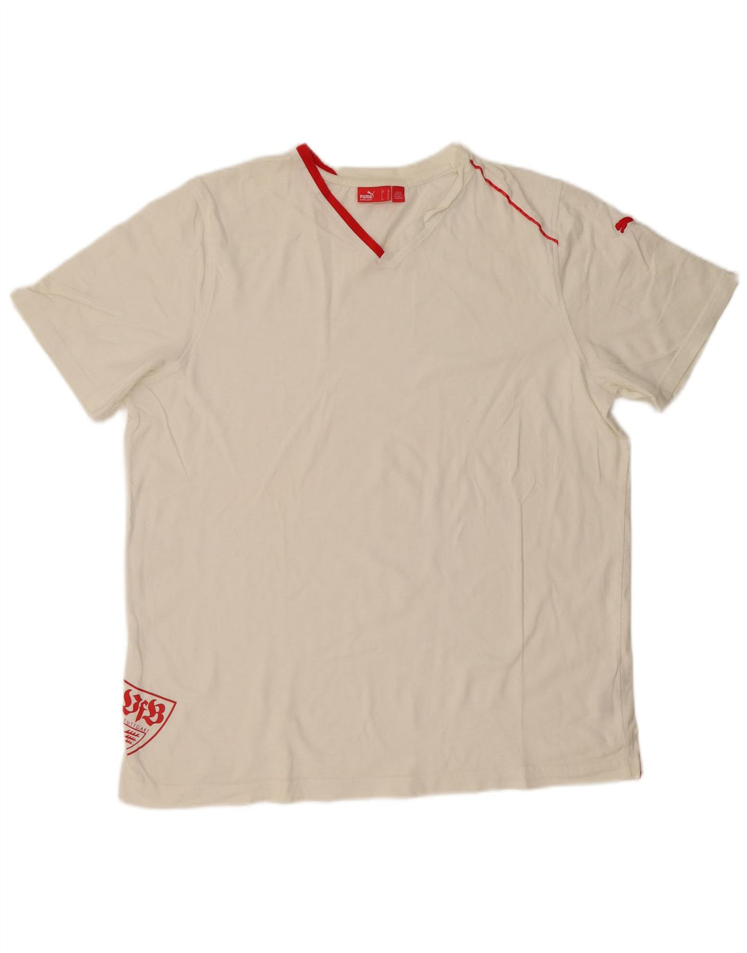 Puma Herre Grafisk T-Shirt Top XL Hvid Bomuld