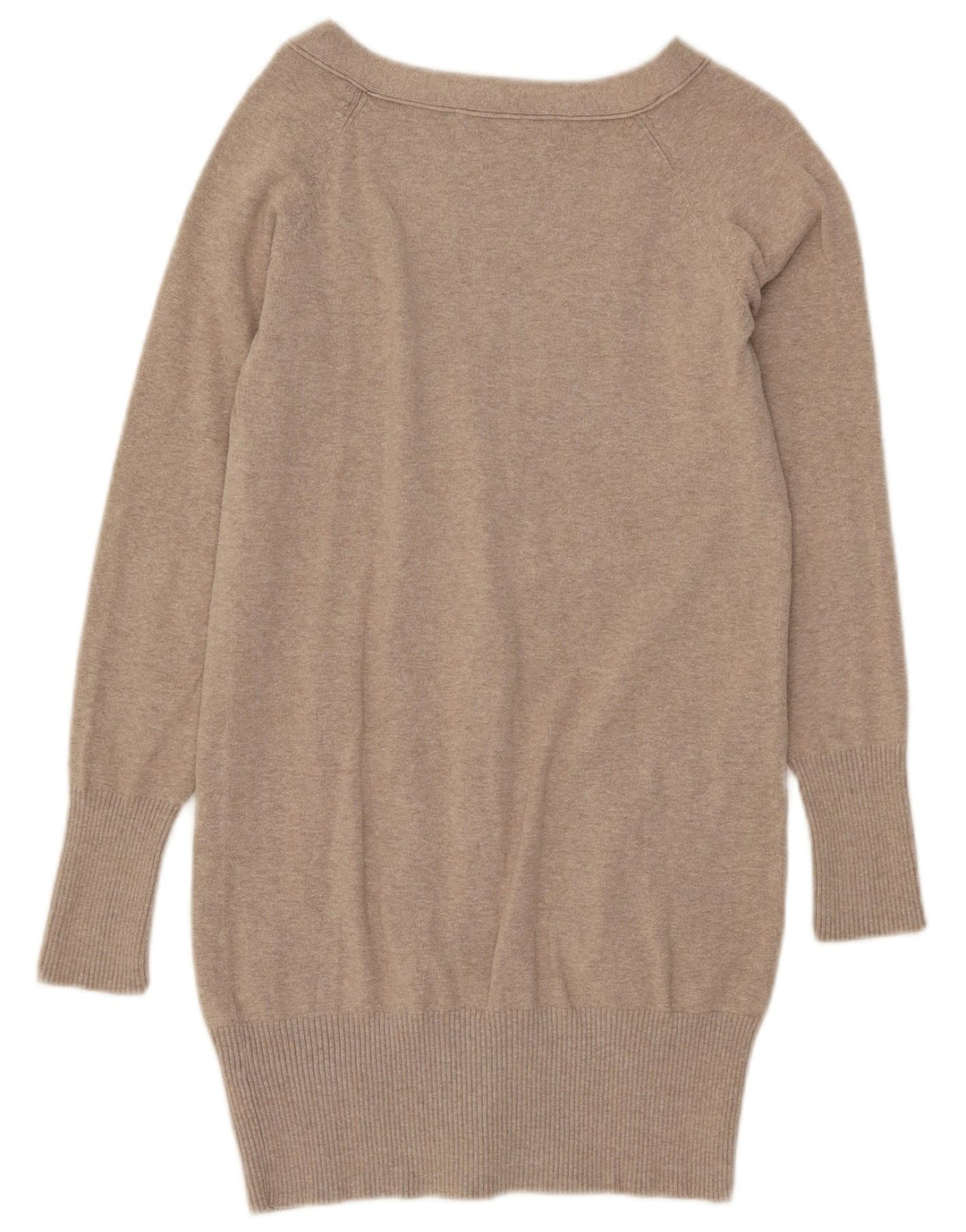ZARA Cardigan sweater til kvinder UK 12 Medium Beige Bomuld