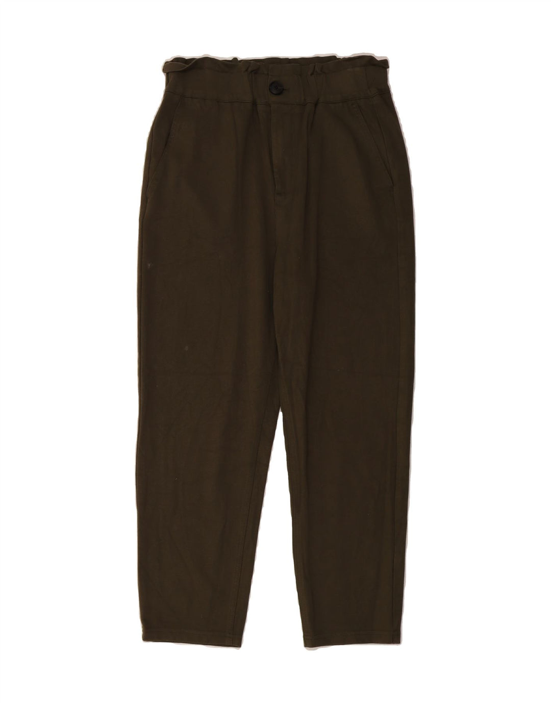 ZARA Womens Slim Chino Trousers Small W28 L22 Brown Viscose Vintage Zara and Second-Hand Zara from Messina Hembry 