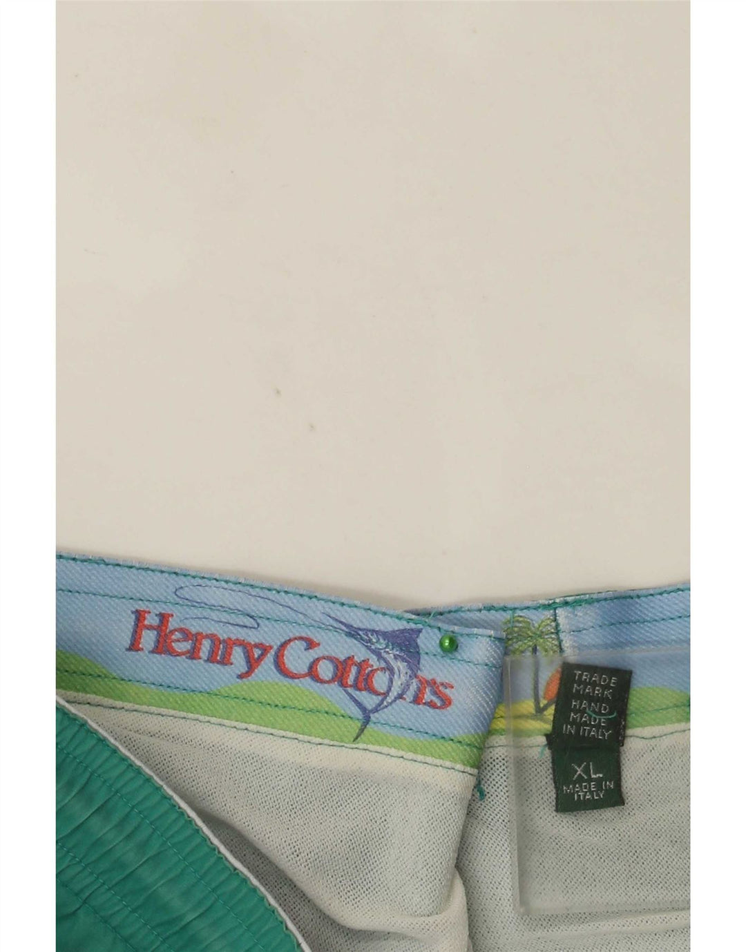 Henry Cottons Herre grafiske svømmeshorts XL Grøn