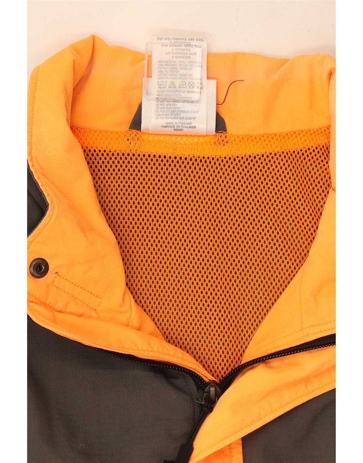 Adidas Regnjakke til mænd UK 42 XL Orange Colourblock Polyester