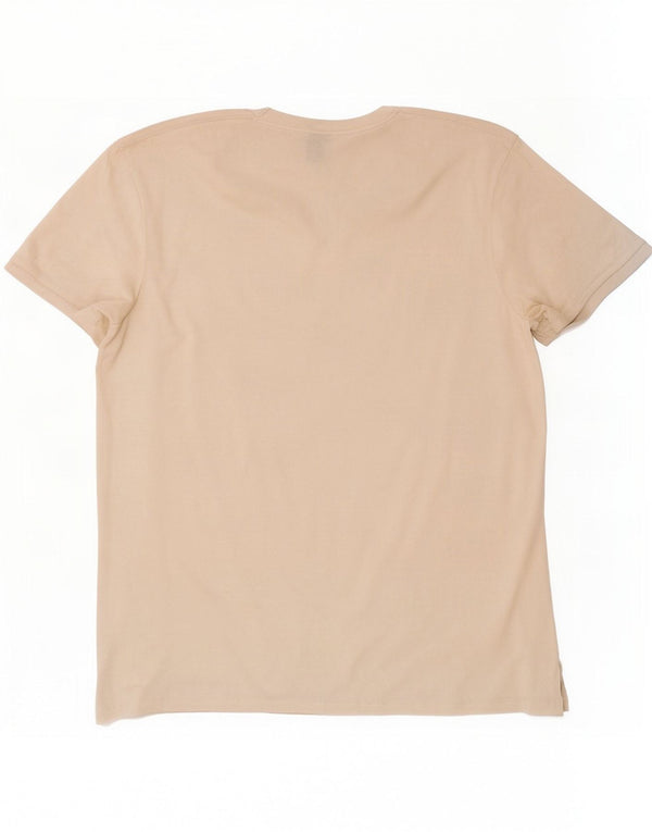 Zara Herre T-Shirt Top Medium Beige