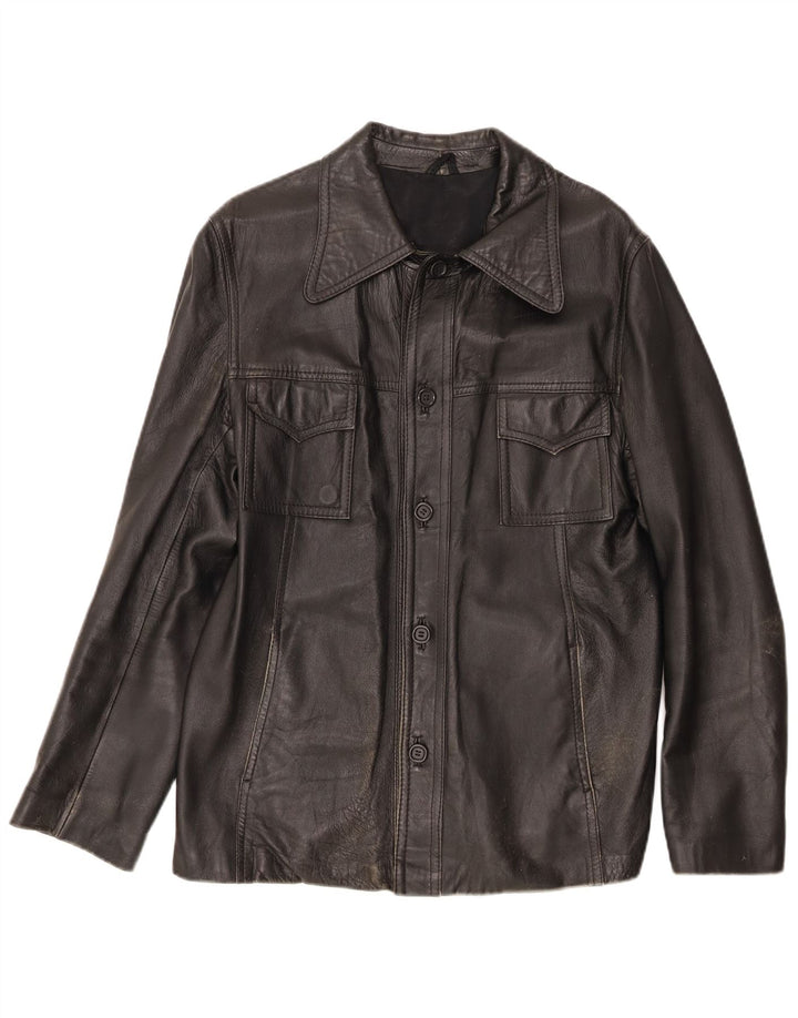 Vintage herre læderjakke UK 36 Small Black