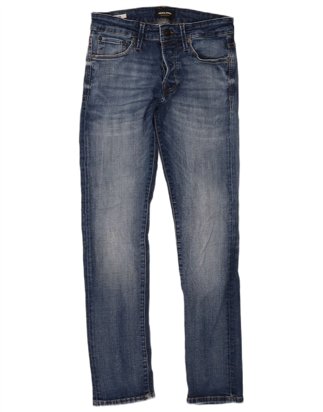 Jack & Jones Herre GLENN Slim Jeans W28 L30 Blå Bomuld