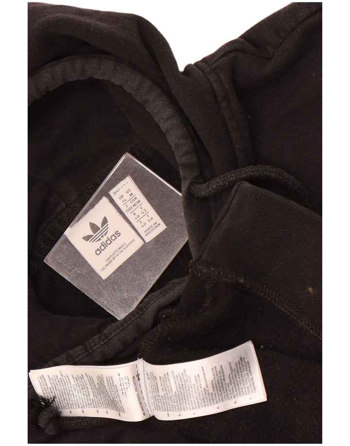 Adidas Dame Hættetrøje UK 14 Medium Sort Bomuld