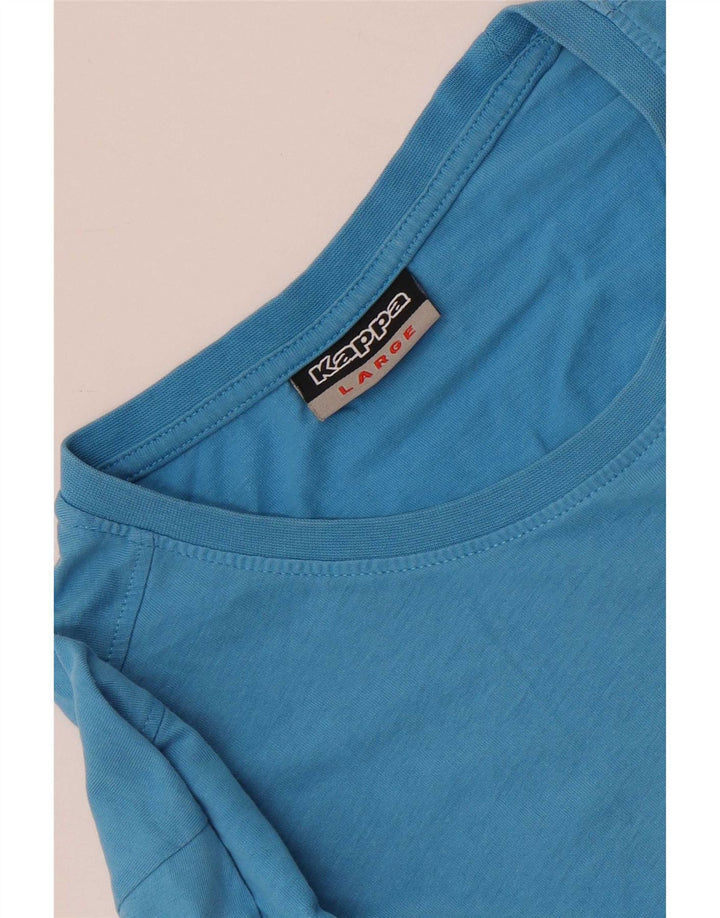Kappa Herre Grafisk T-Shirt Top Stor Blå