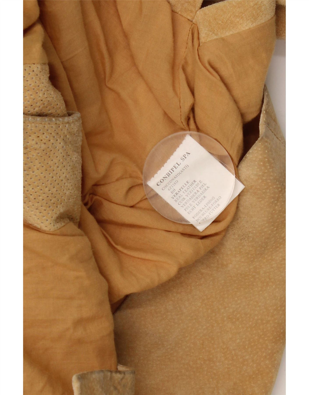Conbipel Herre Ruskindsjakke IT 56 2XL Beige Læder